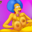 Marge, her sister and Mrs. Crabapple get cum all over their big tits!